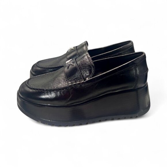 Michael Kors Indy Platform Loafer Pumps Black 9.5 Excellent Condition - Picture 6 of 8